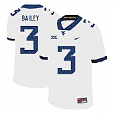 West Virginia Mountaineers 3 Stedman Bailey White College Football Jersey Dzhi,baseball caps,new era cap wholesale,wholesale hats